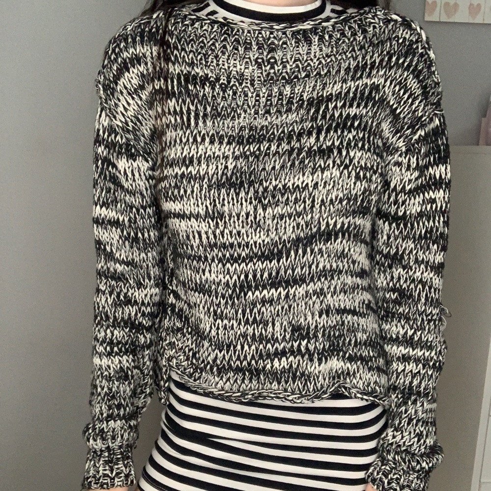 Black & white sweater